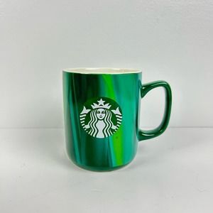 Starbucks 2022 Green Watercolor Tie Dye Coffee Mug Coffee Cup 15 oz.
